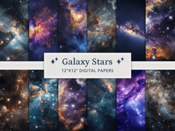 Download Galaxy Stars Digital Papers - Galaxy Collection