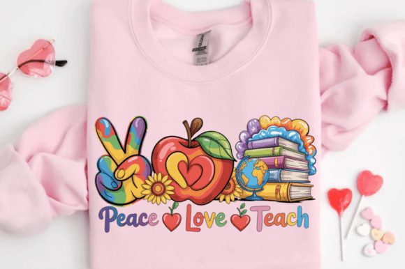 Download Peace Love Teach PNG Sublimation Design - Peace love teach png Collection