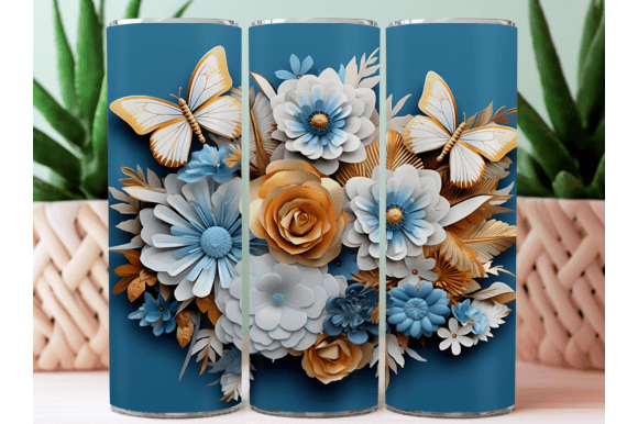 Download 3D Flower Tumbler Wrap Sublimation PNG - 3d flower tumbler wrap Collection