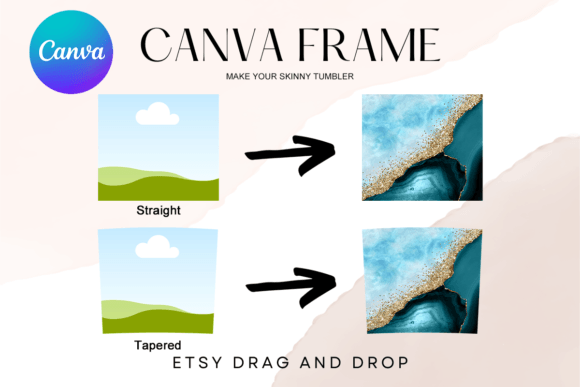 Download Canva Frame Tumbler Template 20oz Skinny - Tumbler template Collection