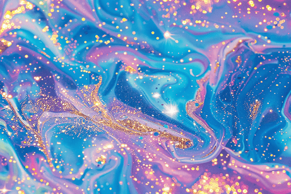 Download Holographic Galaxy Swirl Art - Galaxy Collection
