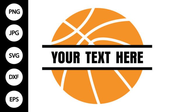 Download Basketball Split Monogram SVG, PNG, DXF - Basketball Collection