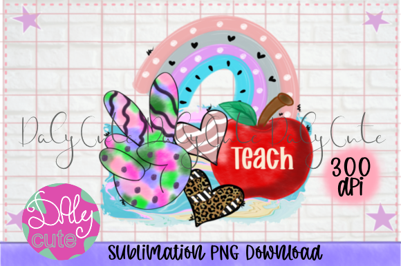 Download Peace Love Teach PNG, Apple Teach PNG - Peace love teach png Collection