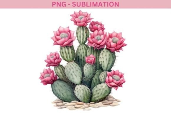 Download Watercolor Cactus Sublimation Download - Cactus sublimation Collection