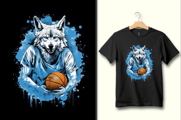 Download Basketball Wolf PNG Graphic Design Art - Basketball Collection