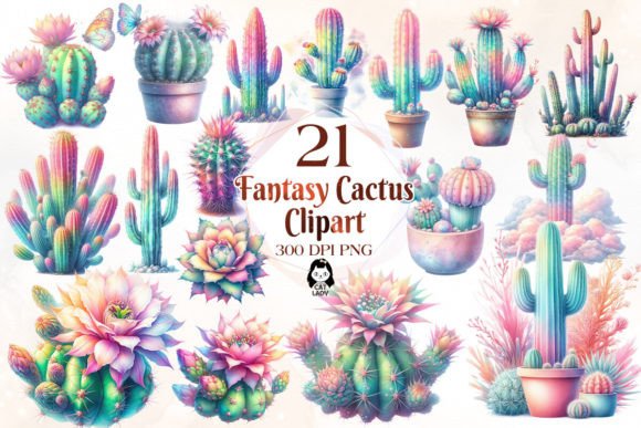 Download Fantasy Cactus Sublimation Clipart - Cactus sublimation Collection